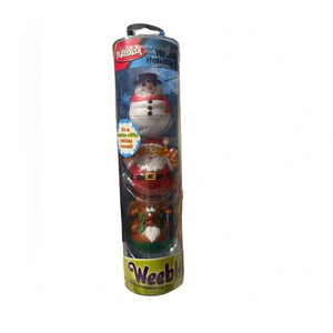 NEW PLAYSKOOL WEEBLES HOLIDAY PACK 3 FIGURES SANTA, REINDEER & SNOWMAN L…
